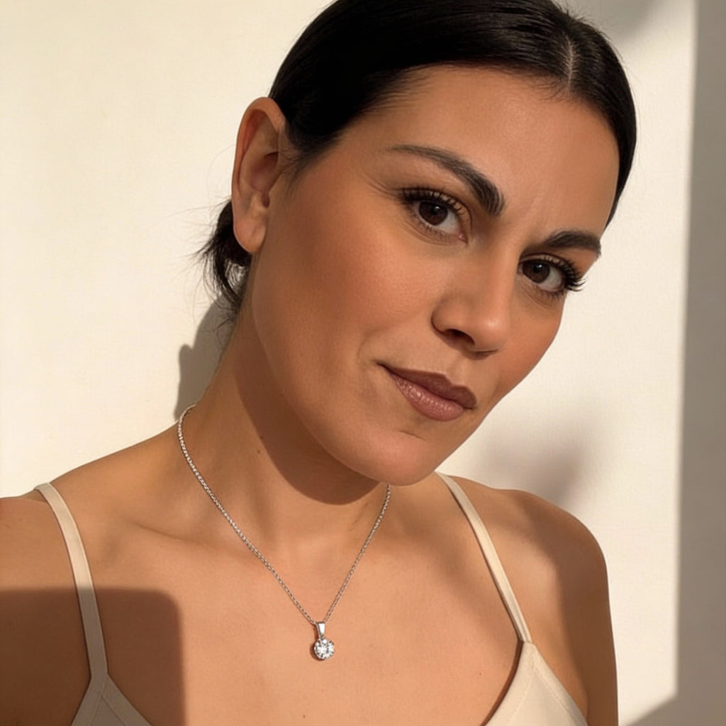 COLLANA IN ACCIAO ”PUNTO LUCE”
