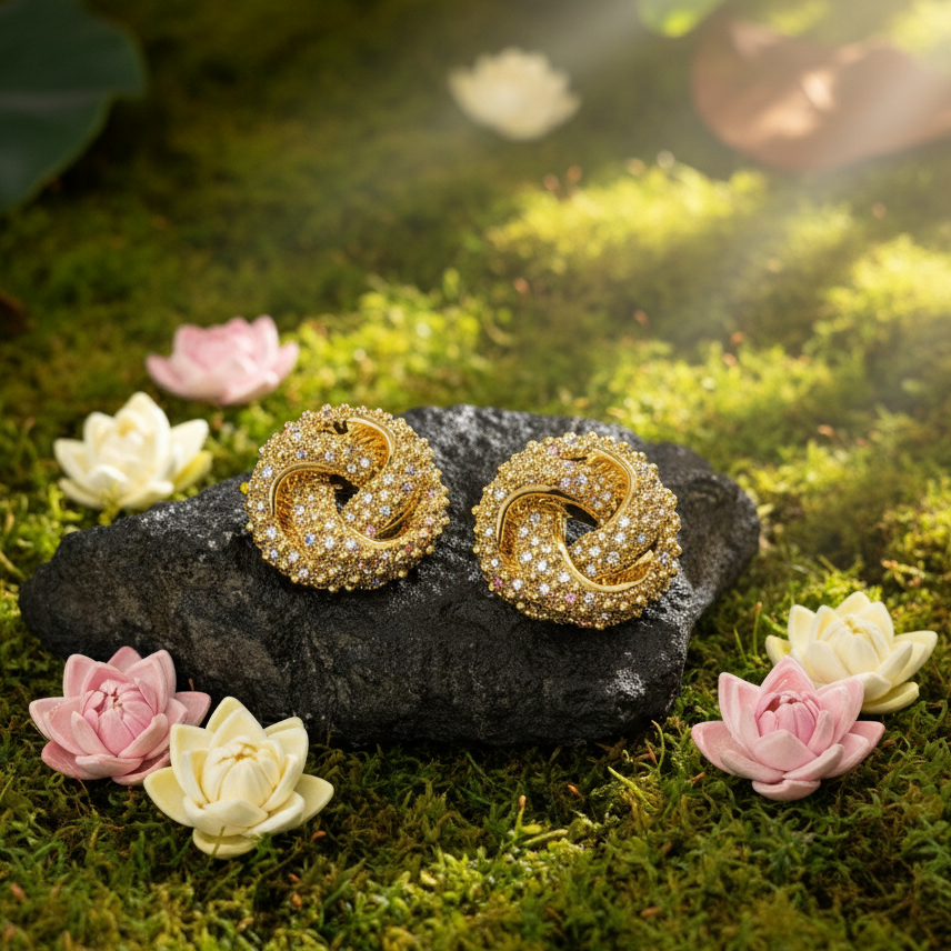 ORECCHINI "NODO LUMINOSO"