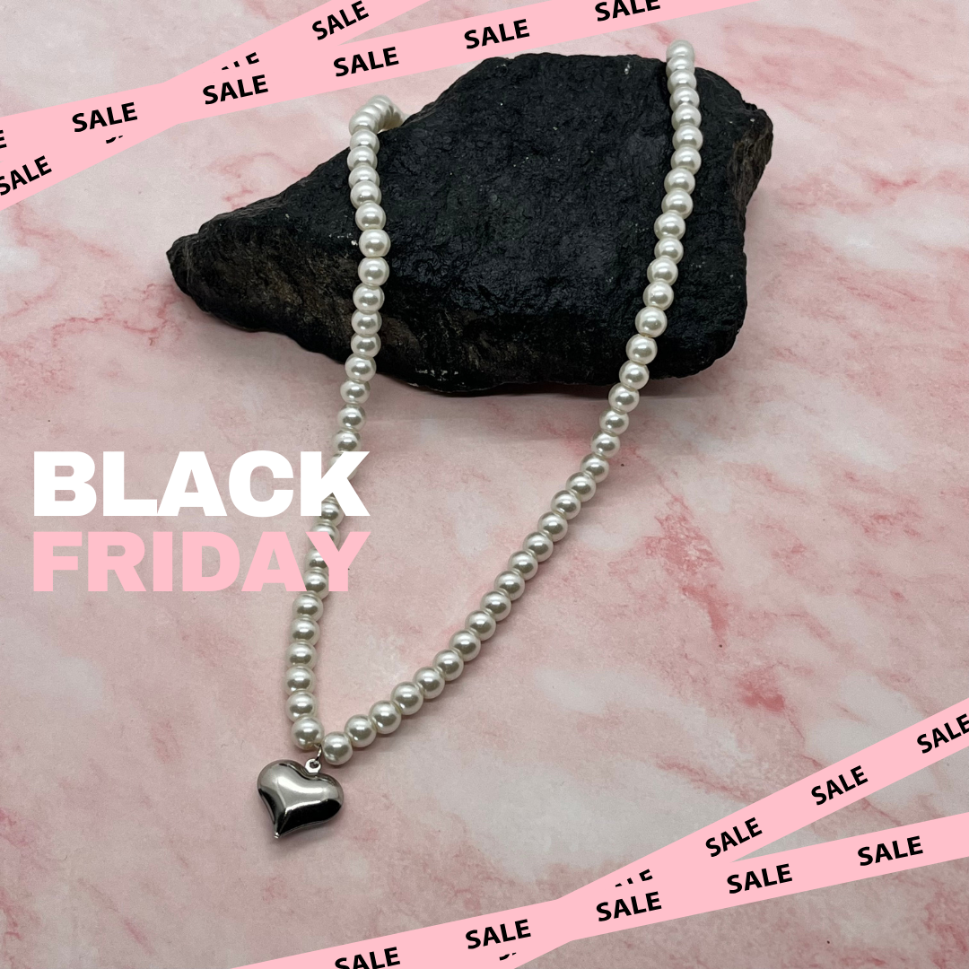 COLLANA CUORE PERLATO
