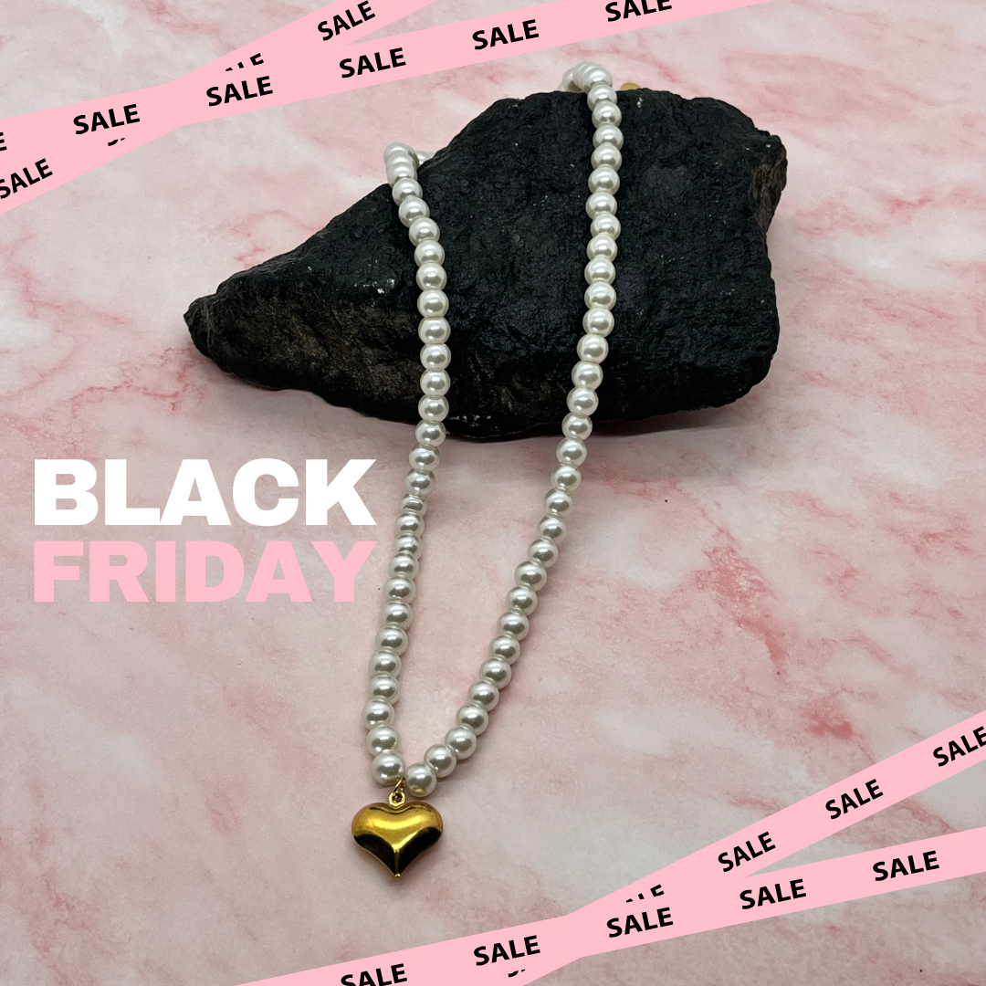 COLLANA CUORE PERLATO