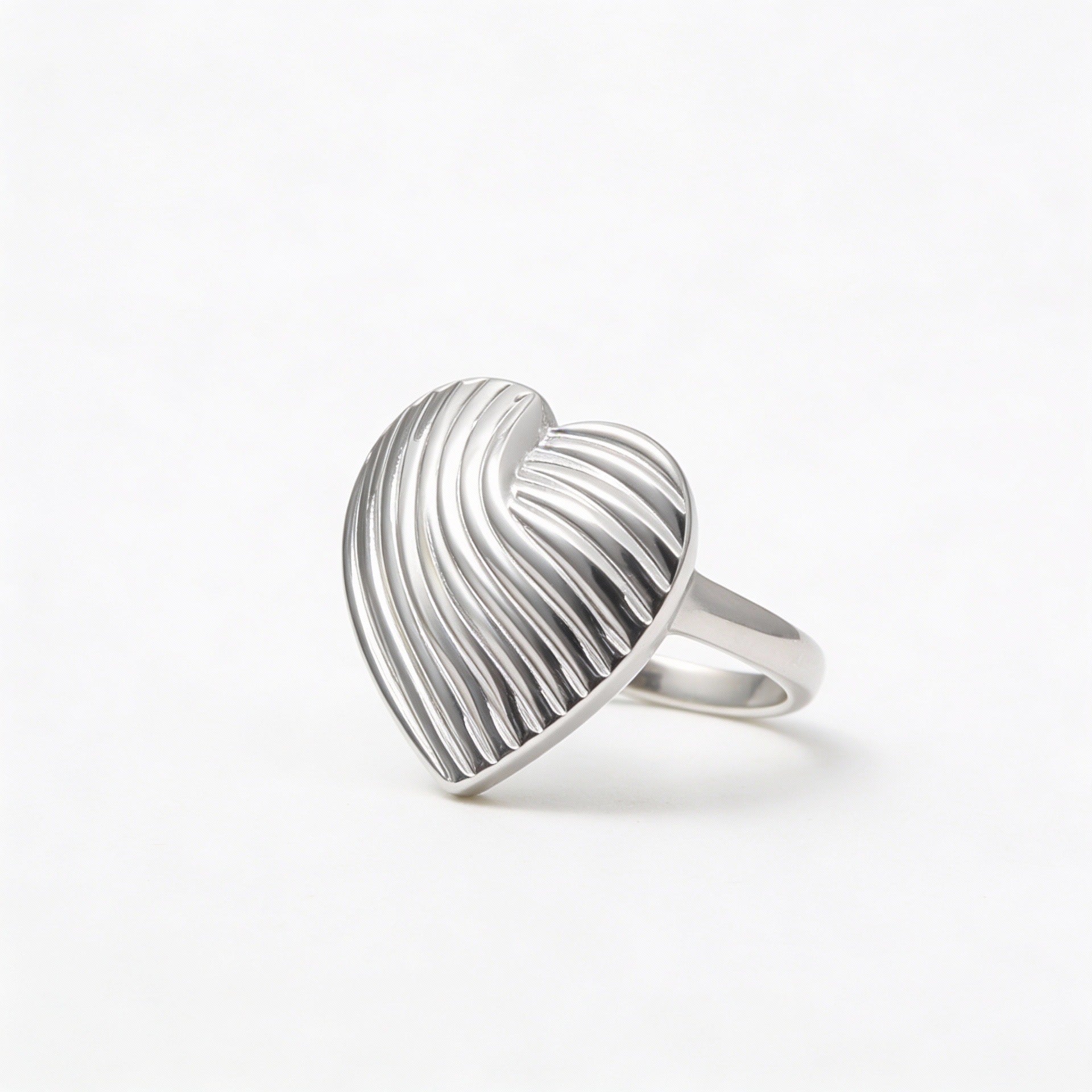 ANELLO IN ACCIAIO REGOLABILE “CUORE GRANDE”