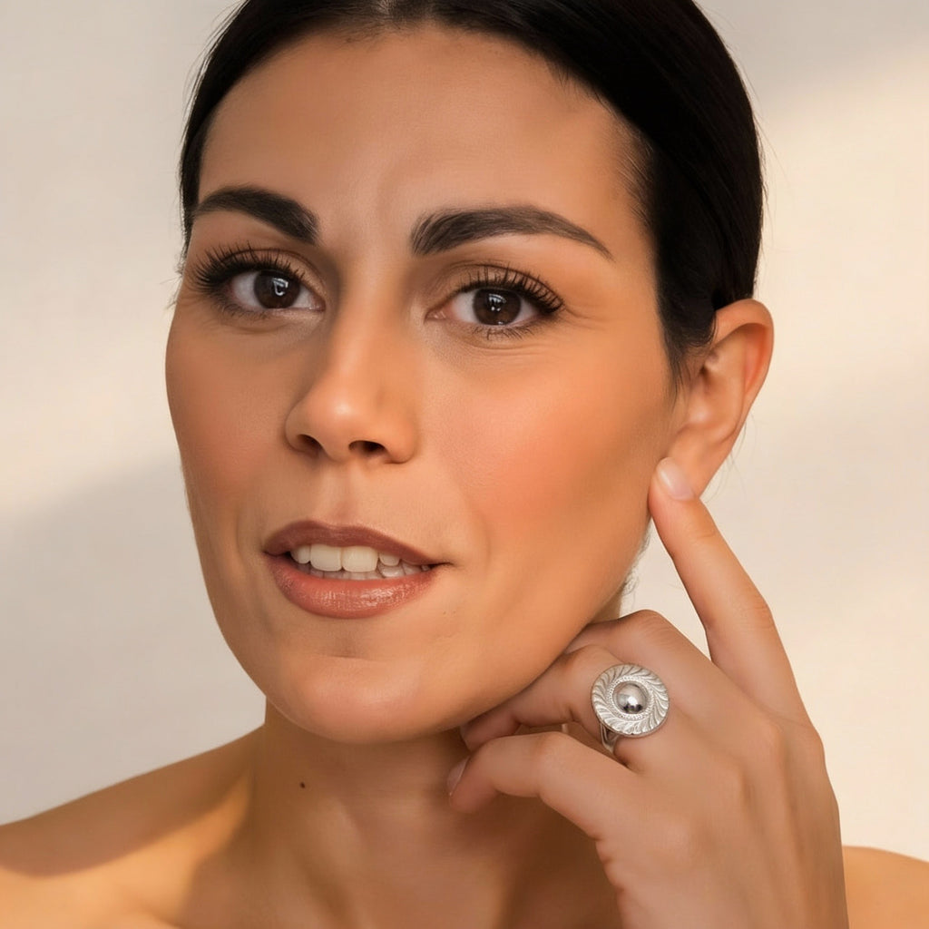 ANELLO IN ACCIAIO REGOLABILE "CERCHIATO"