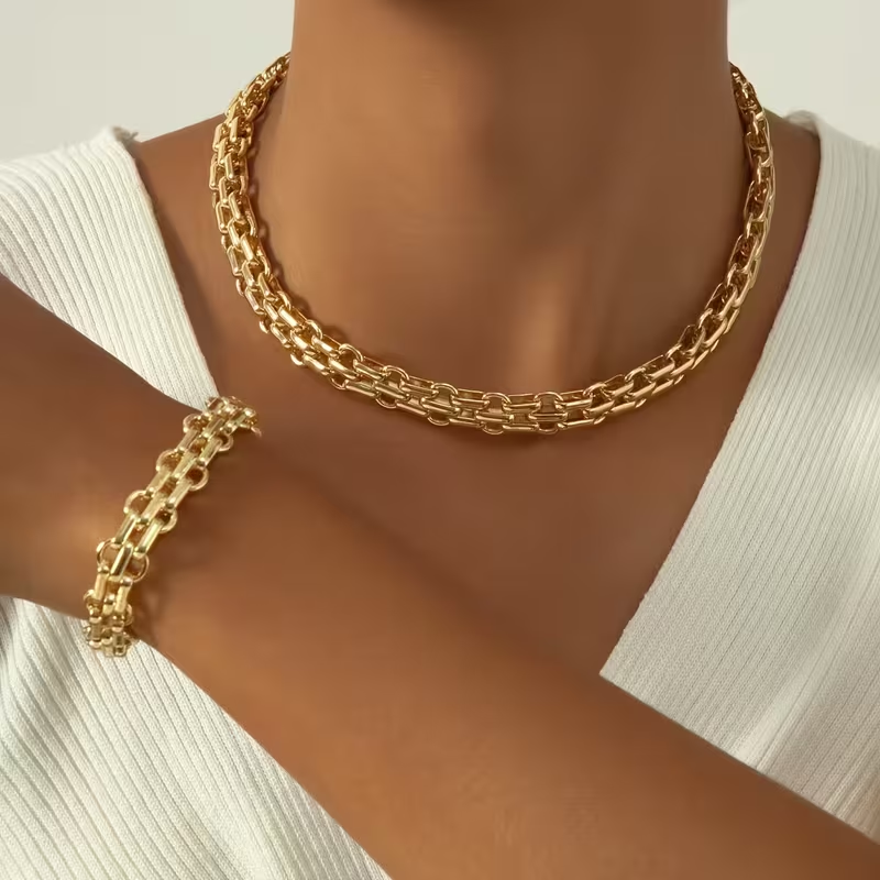 COLLANA "LUXURY" SET COLLANA E BRACCIALE