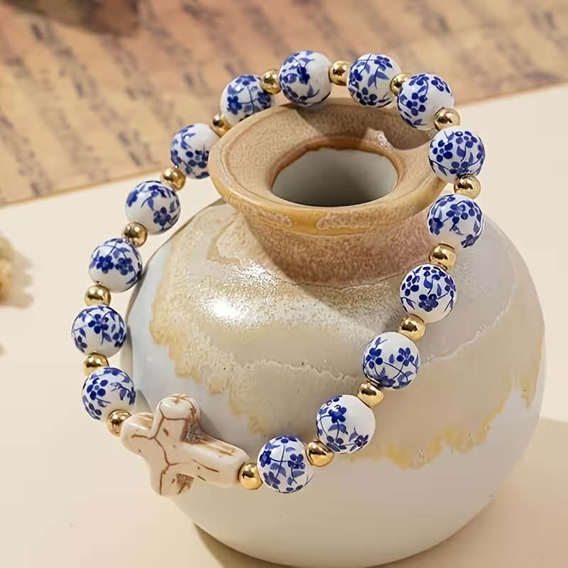 BRACCIALE CROCE DI PIETRA