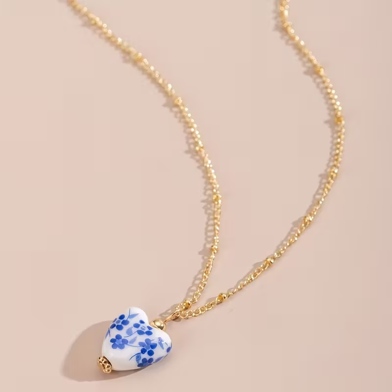 COLLANA CUORE FIORITO