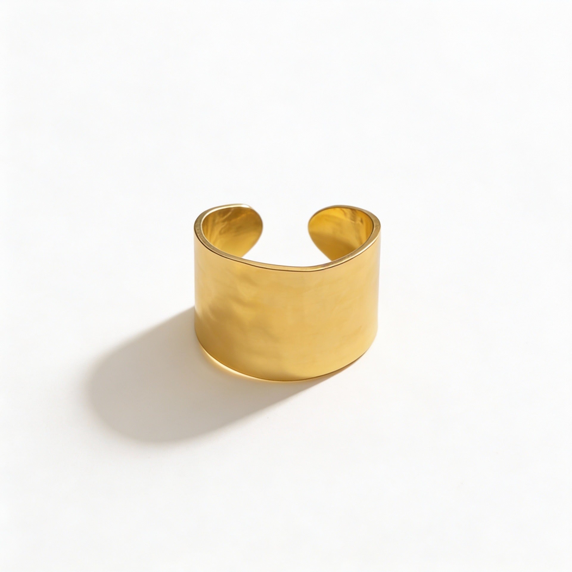 ANELLO IN ACCIAIO REGOLABILE “FASCIA MARTELLATA”