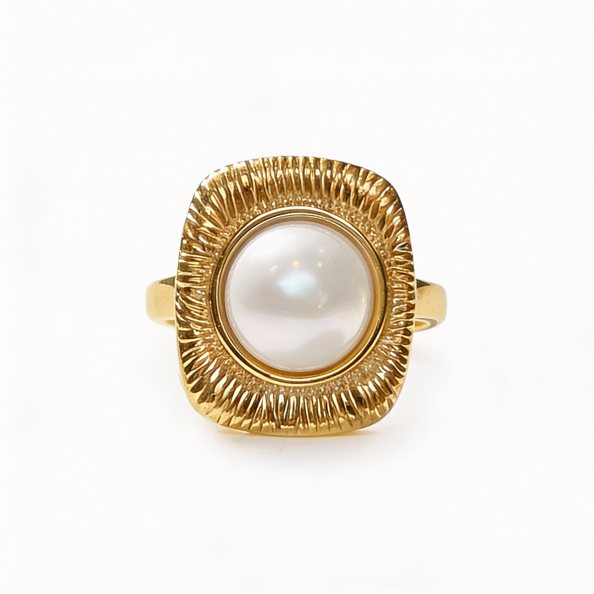 ANELLO IN ACCIAIO REGOLABILE "PERLA GRANDE"