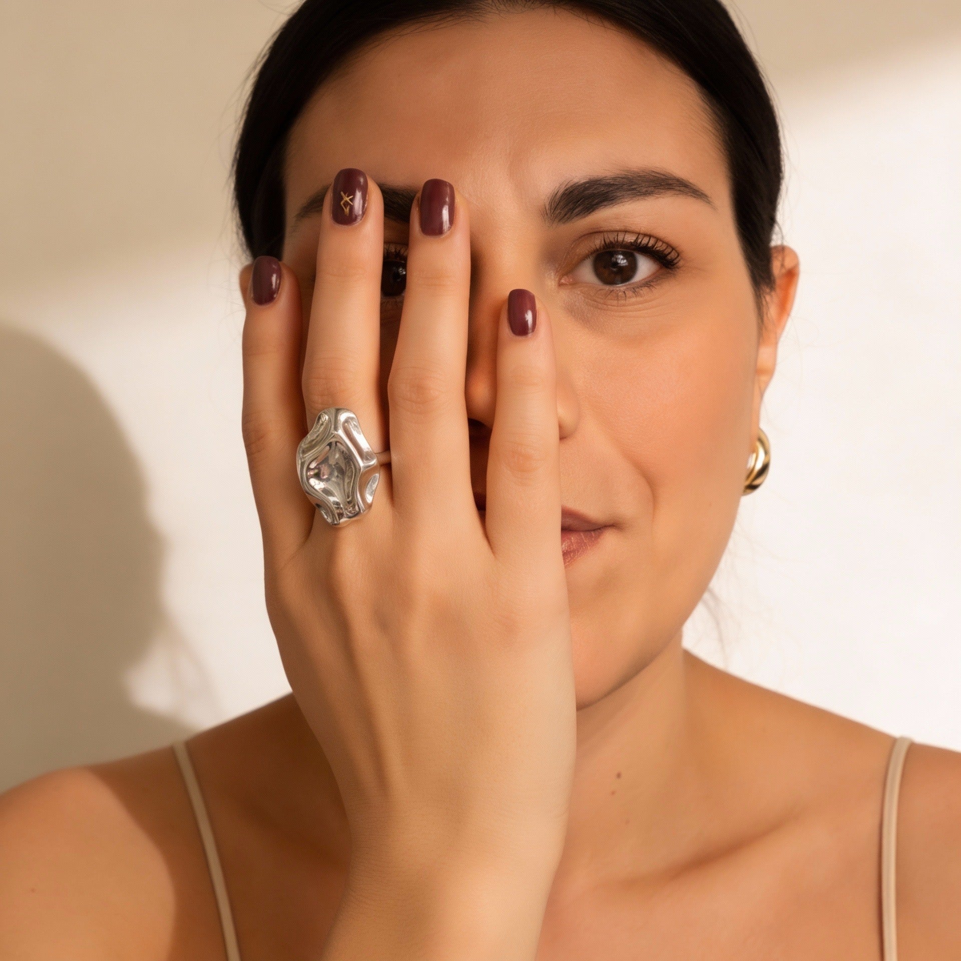 ANELLO IN ACCIAIO REGOLABILE  "RIFLESSO"