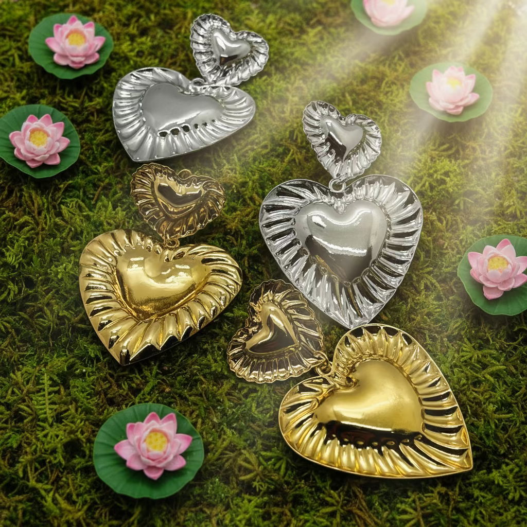 ORECCHINI DOPPIO CUORE