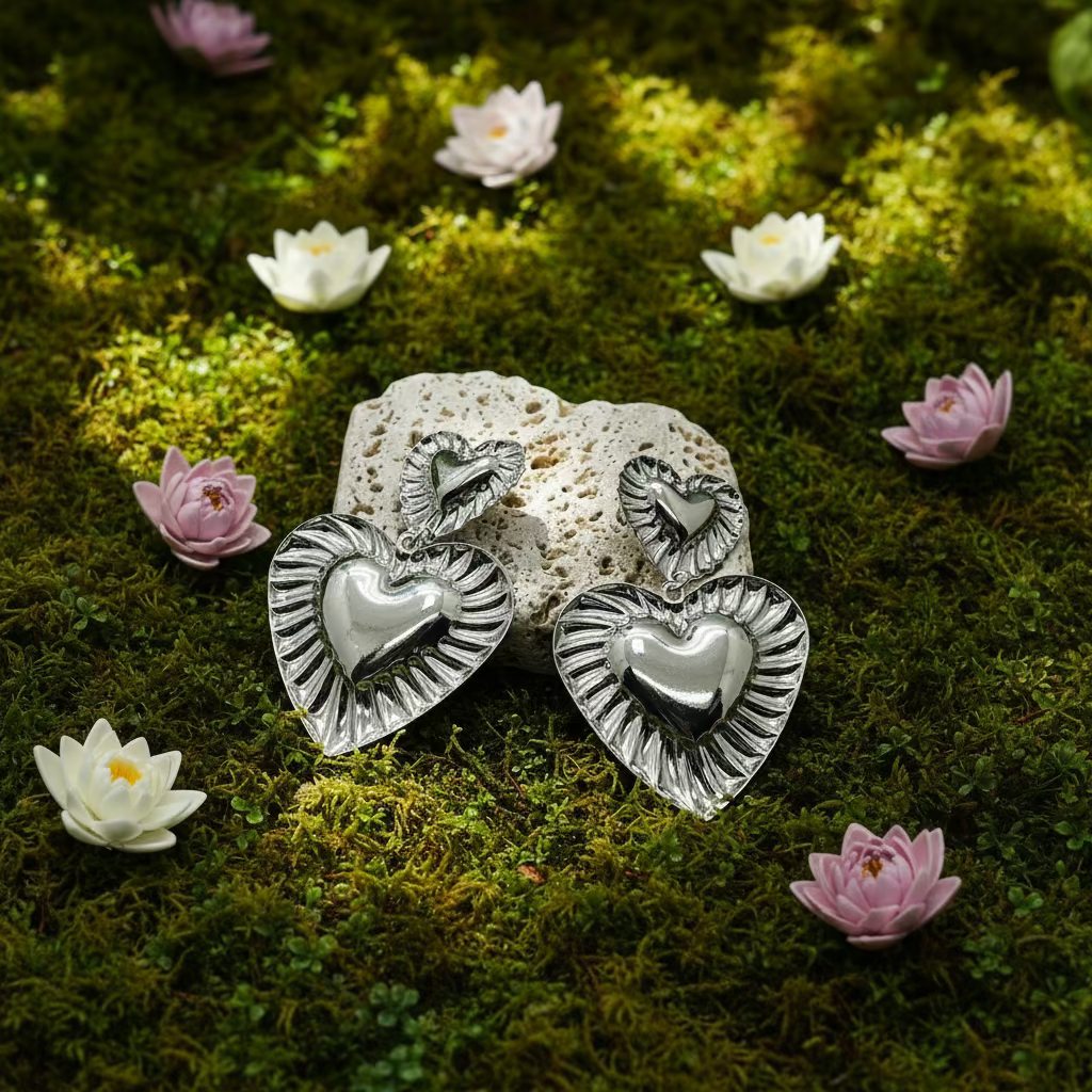 ORECCHINI DOPPIO CUORE