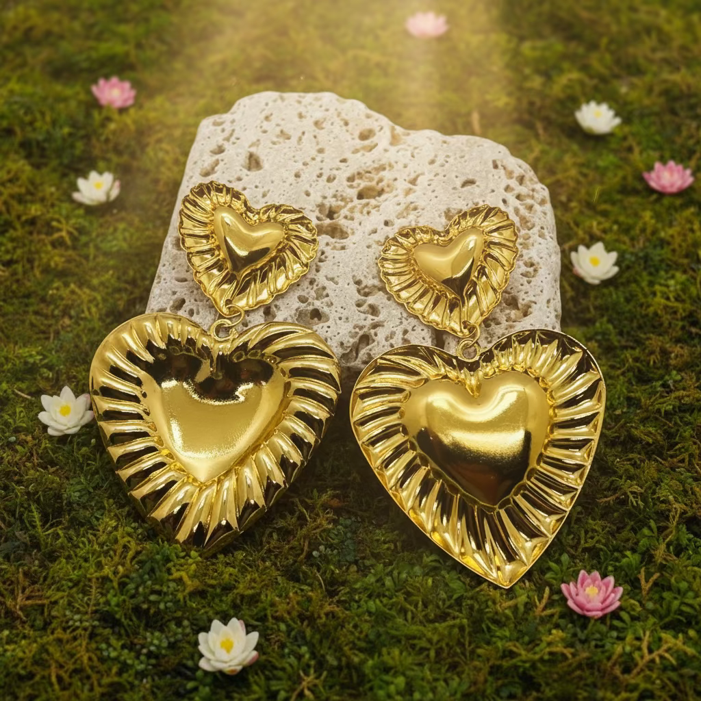 ORECCHINI DOPPIO CUORE