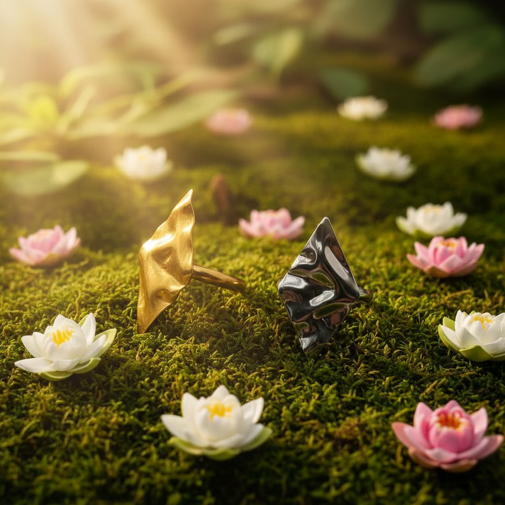 ANELLO ROMBO MARTELLATO