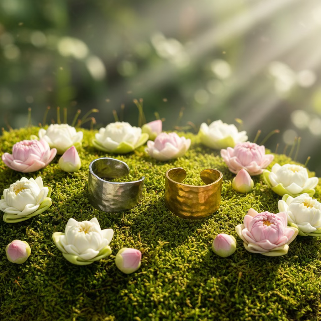 ANELLO FASCIA MARTELLATA