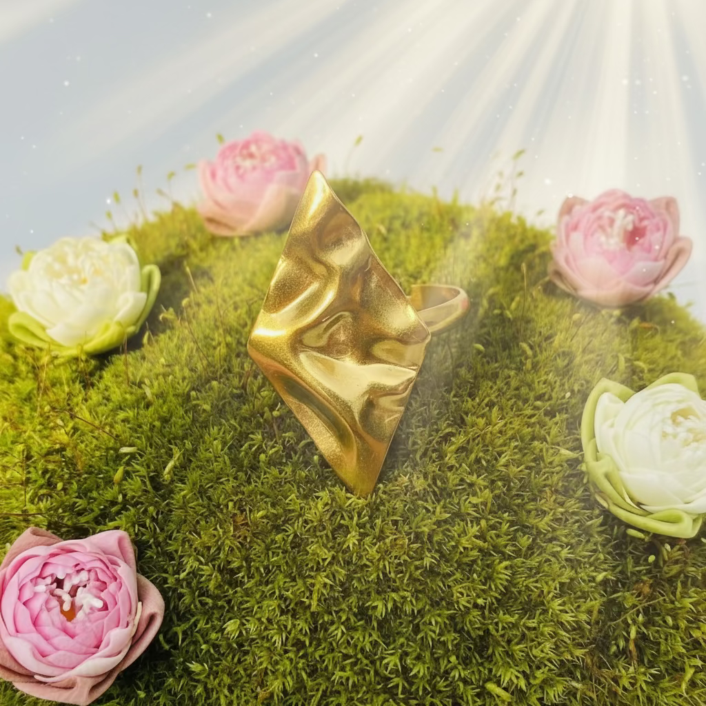 ANELLO ROMBO MARTELLATO