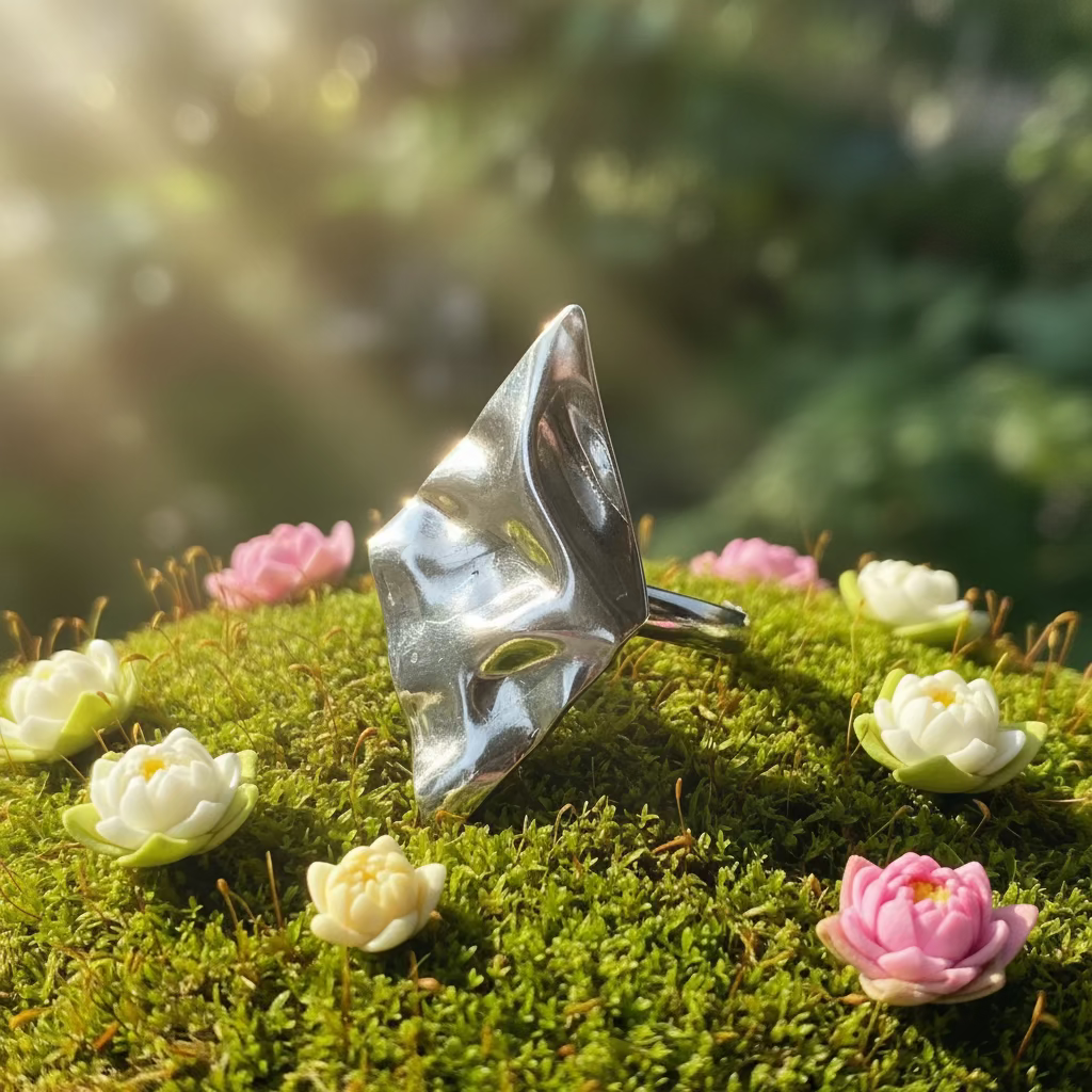 ANELLO ROMBO MARTELLATO