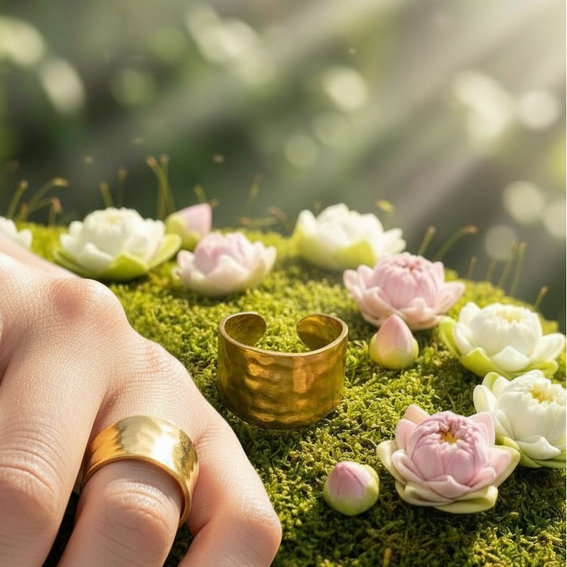 ANELLO FASCIA MARTELLATA