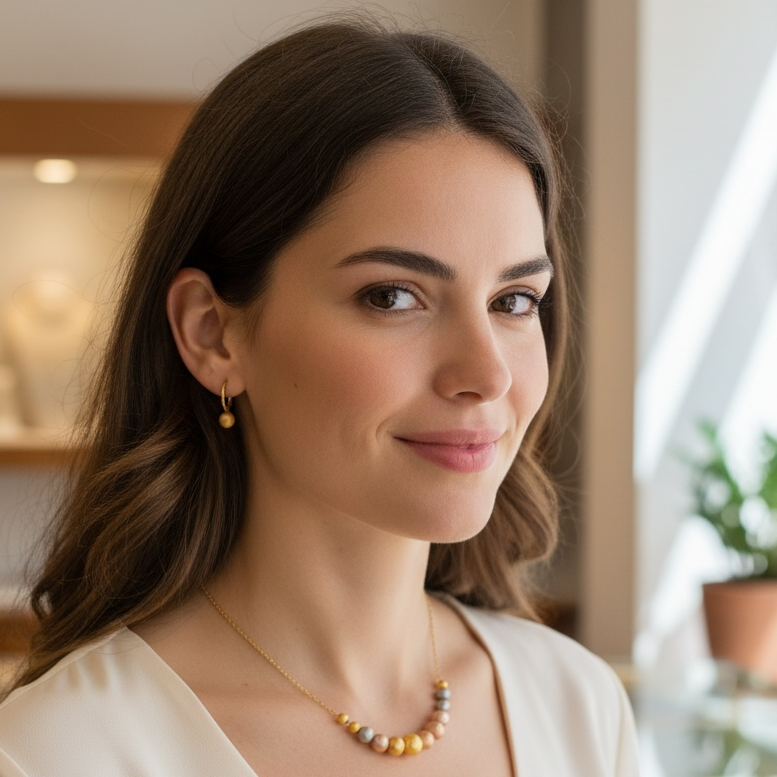 "SET PALLOTTOLA" COLLANA E ORECCHINI