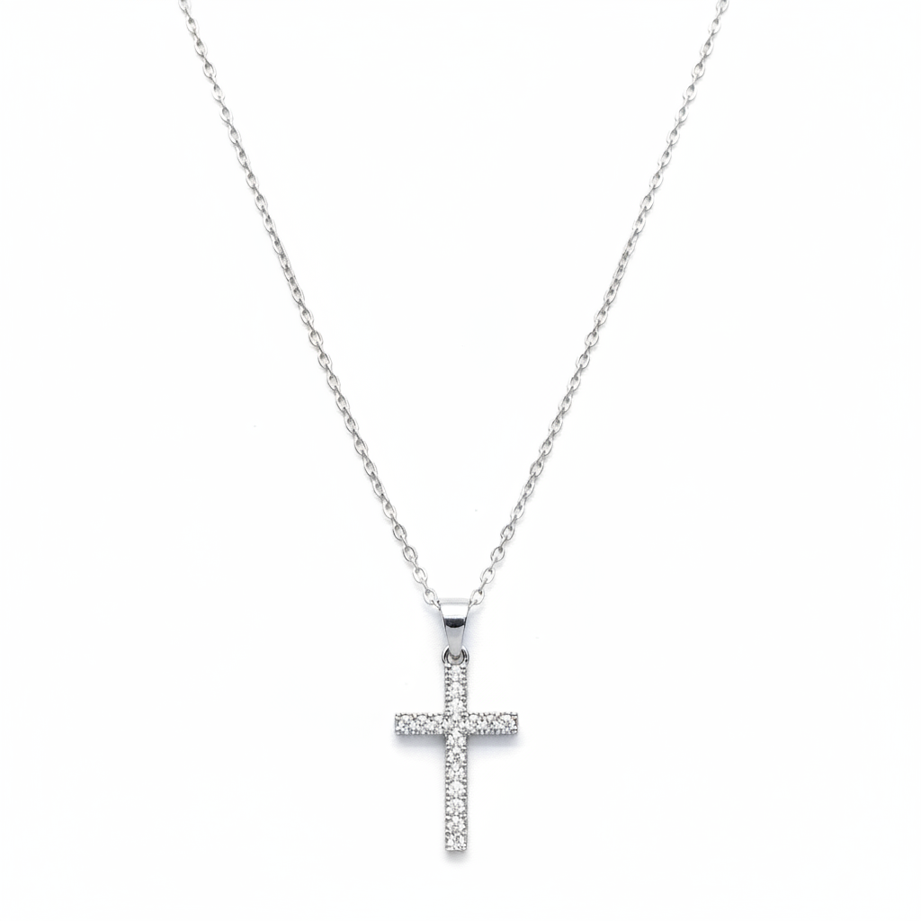 COLLANA IN ACCIAIO  "ZIRCONIA"