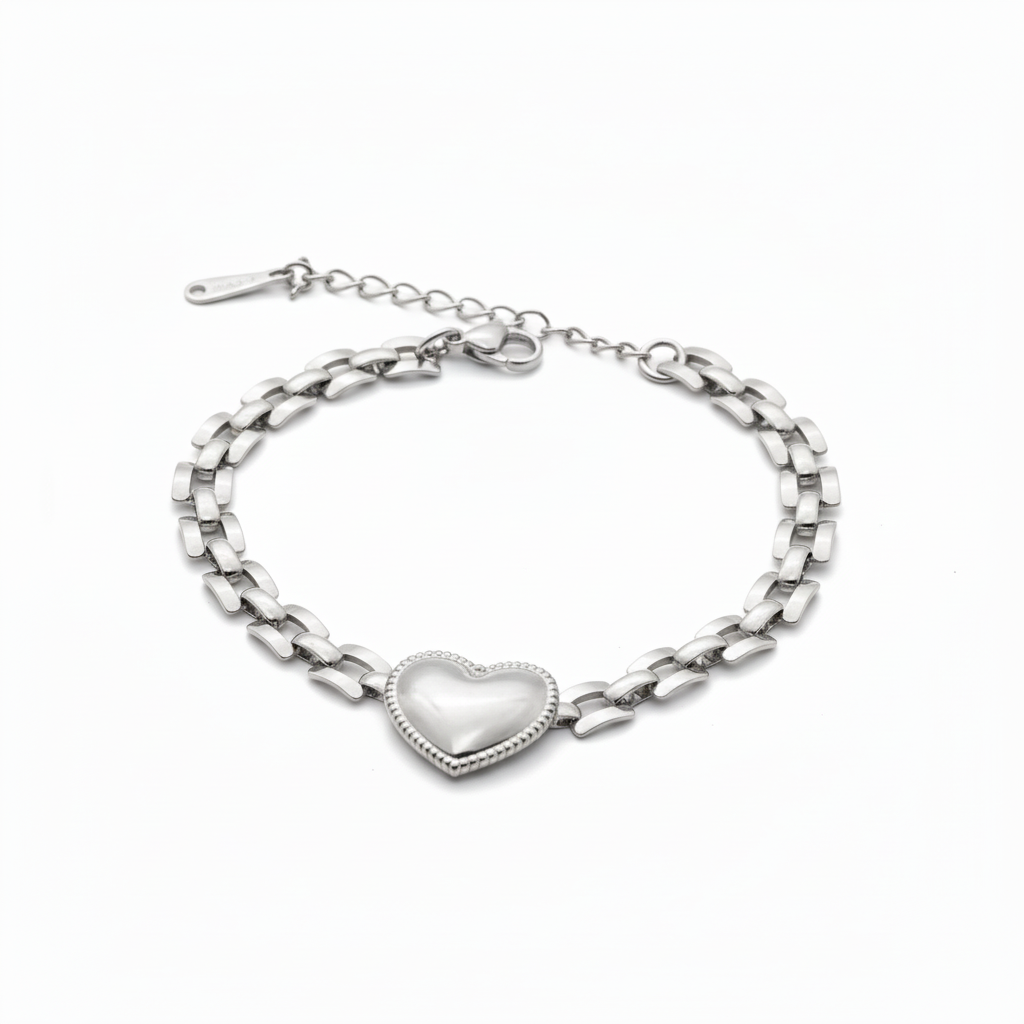 BRACCIALE IN ACCIAIO INOSSIDABILE  "CUORE"