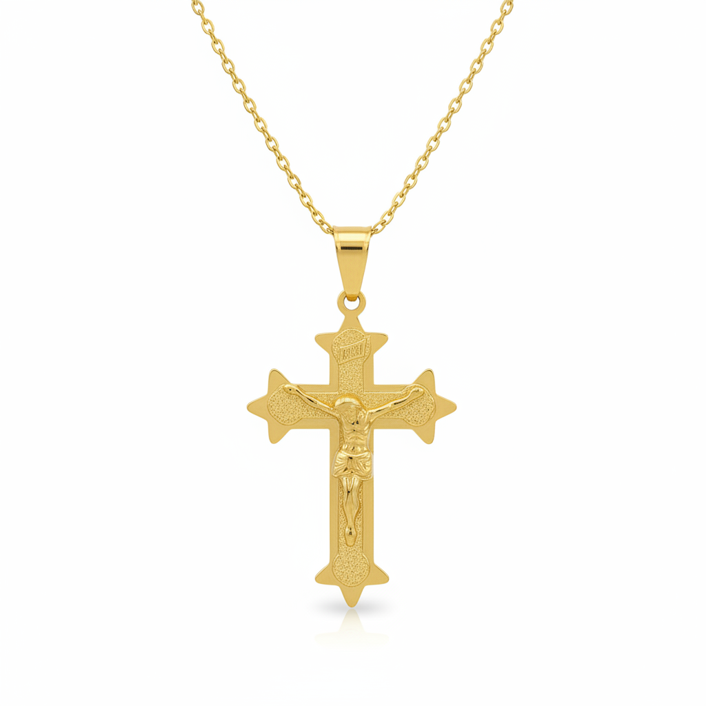 COLLANA  IN ACCIAIO "CROCIFISSO"